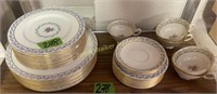Lenox Fairmount T-3 Dishes. Nine Dinner Plates,