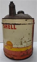 (AI) Vtg. Shell 5 Gallons Gas/Oil Can (11"×16.5")