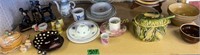 Pottery Bowl, Charger, Lusterware Covered Dish,