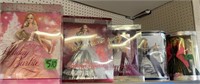 5 Barbie Dolls In Boxes. 2009 Holiday Barbie,