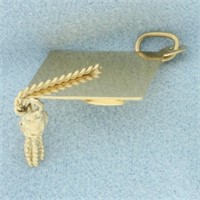 Graduation Cap Charm in 14k Yellow Gold