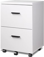 DEVAISE 2 Drawer Wood File Cabinet  White