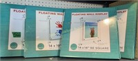 4 Floating Wall Displays 14x14", 14x19" Be Square