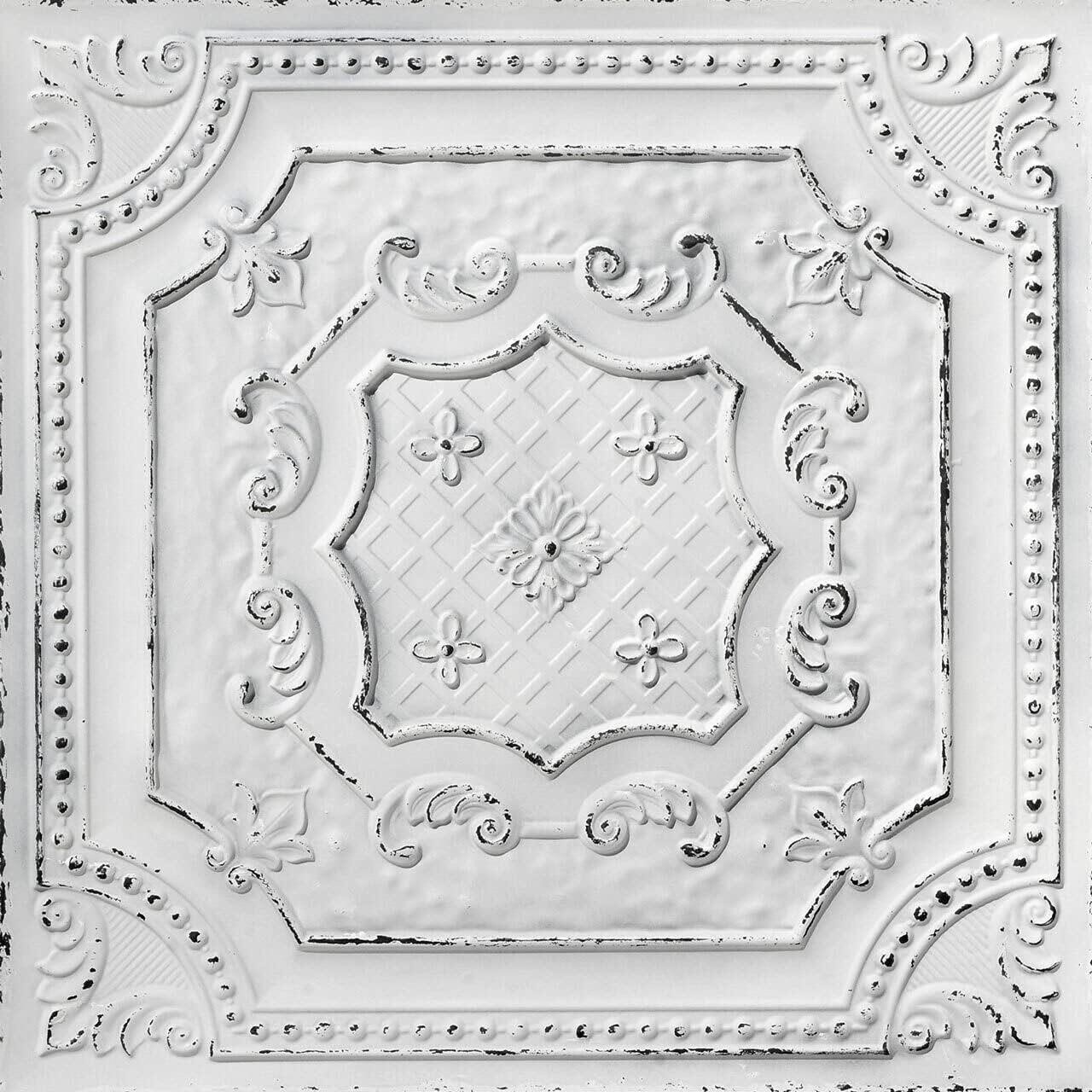 Pack of 10-PVC 2'x2' Ceiling Tile.