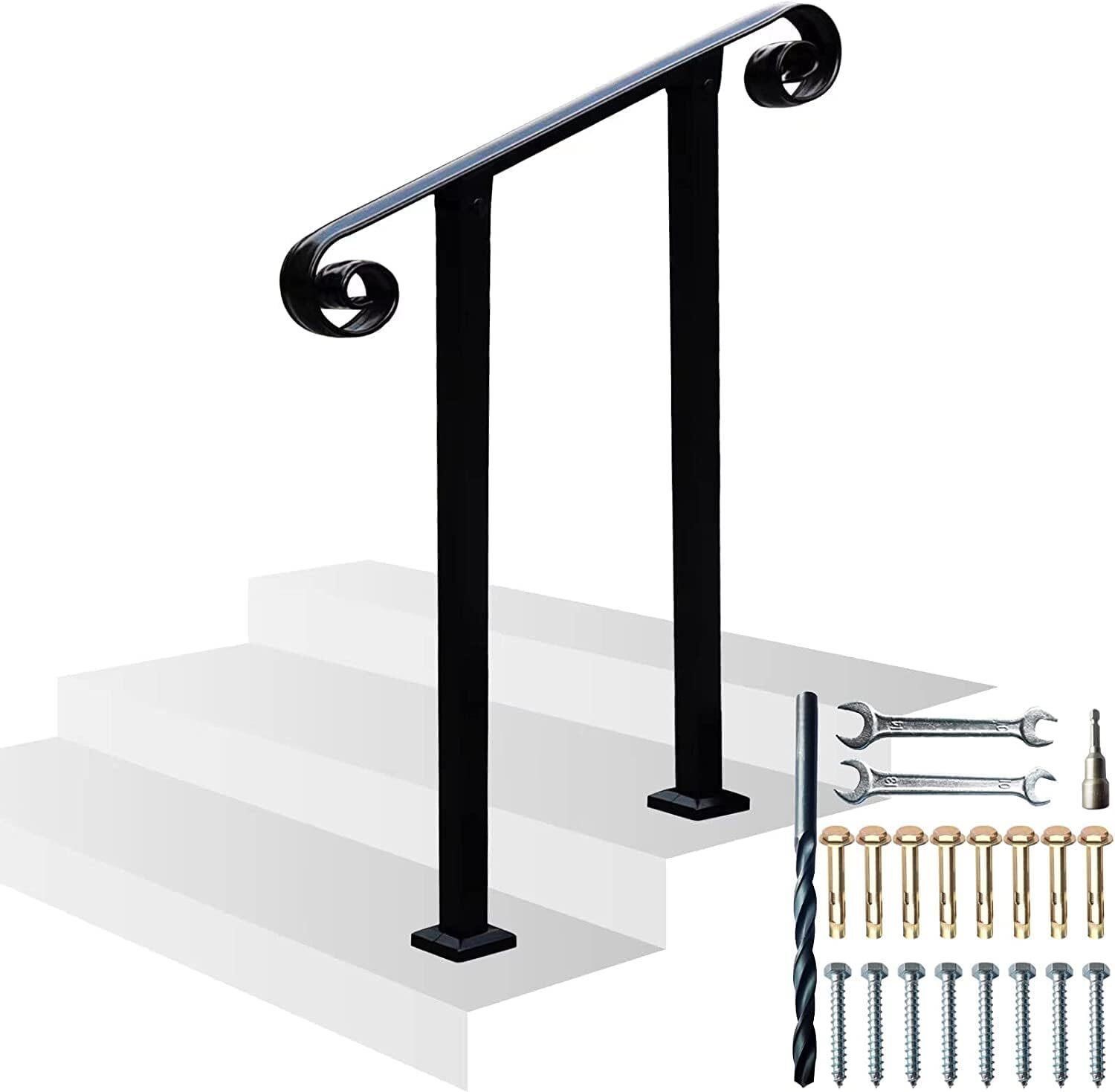 Stair Railing Kit  Handrails for 1-2 Steps (1FT)