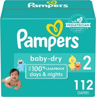 Pampers Baby Dry Diapers - Size 2  112 Count