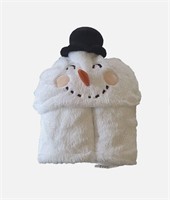 Pillowfort Snowman 40 x 50 Inch Hooded Blanket