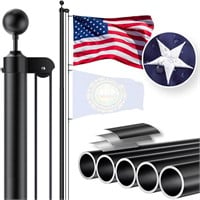 19FT Flag Pole - Black  Thick Aluminum