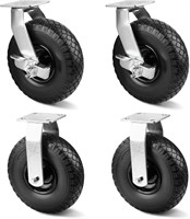 Free Tire Caster w/ Brakes  4pk  10 Inch