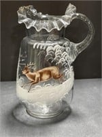 Hand Painted Pitcher - Mary Gregory Style