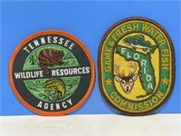 Tennessee & Florida Fish & Game Patches 3 1/2 "