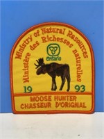 Ontario Moose Hunter Patch 1993 4 1/2 "