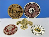 5 Vintage Boy Scout Patches 1957, 58, 60