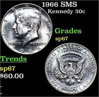1966 SMS Kennedy Half Dollar 50c Grades sp67