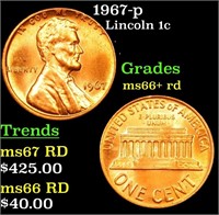 1967-p Lincoln Cent 1c Grades GEM++ RD