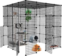 Cat Cage Metal Wire 4-Tier  55Lx55Wx55H Inch