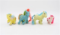 (4) Vintage 80's  Little Pony Action Figure Toys