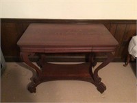 Solid Mahogany Library Table - Early 1900s