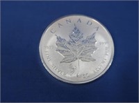 1 oz. .999 Fine Silver Canadian Coin 2014 Reversed