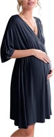 XL Maternity Dress Nursing Nightgown