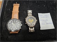 2 Mens Wrist Watches #GWO with NEW Batteries