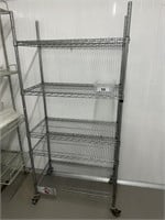 Steel 5 Tiered Mobile Adjustable Coolroom Shelf