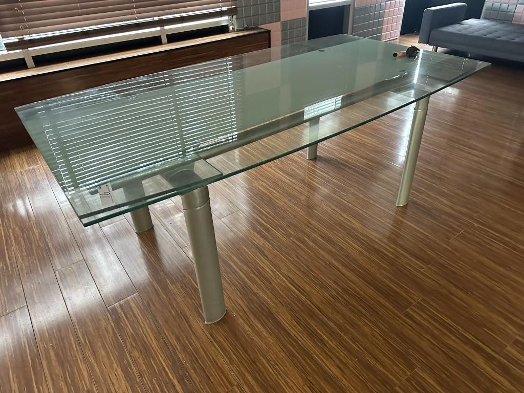 Glass Top Meeting/Dining Table, Sofa & Day Bed