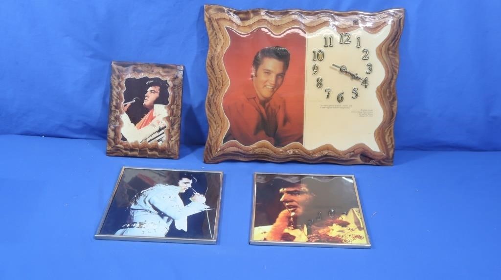 Framed Elvis Prints, Clock