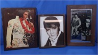 Framed Elvis Clock, Mirror, Print