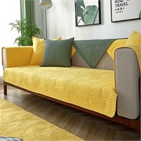 (cover only) Leaf Cotton Quilted Sofa Covers