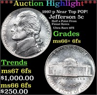 ***Auction Highlight*** 1997-p Jefferson Nickel Ne