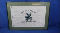 Framed Laurel Valley Golf Club Flag Autographed