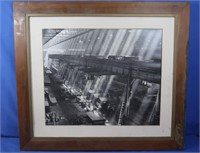 Framed Inside Steel Mill Print 33x29"