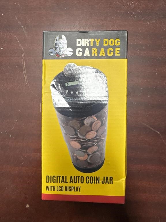 DIRTY DOG DIGITAL AUTO COIN JAR RETAIL $30