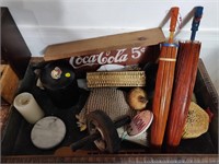 Coca-Cola Shelf, Vintage Umbrellas, etc
