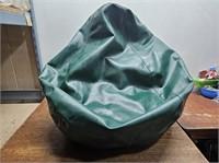 LEATHER Green BEAN BAG Chair