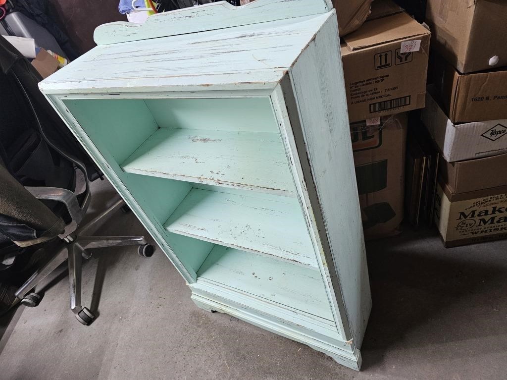 Rustic Styled vtg Painted SHELF@25inWx9inDx40inH