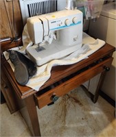 Sewing Machine, Table, &  Accessories