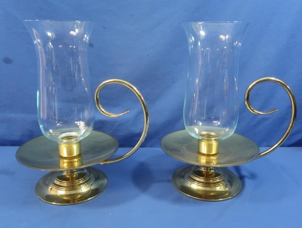 2 Baldwin Brass Hurricane Lamps