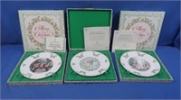 3 Royal Doulton Christmas Plates in box