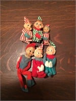Vintage Pixie Elf Christmas Figures