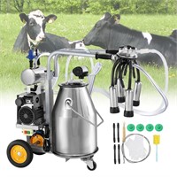 $549 - VEVOR Electric Cow Milking Machine, 6.6 Gal