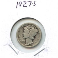 1927-S Mercury Silver Dime