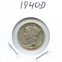 1940-D Mercury Silver Dime