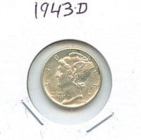 1943-D Mercury Silver Dime