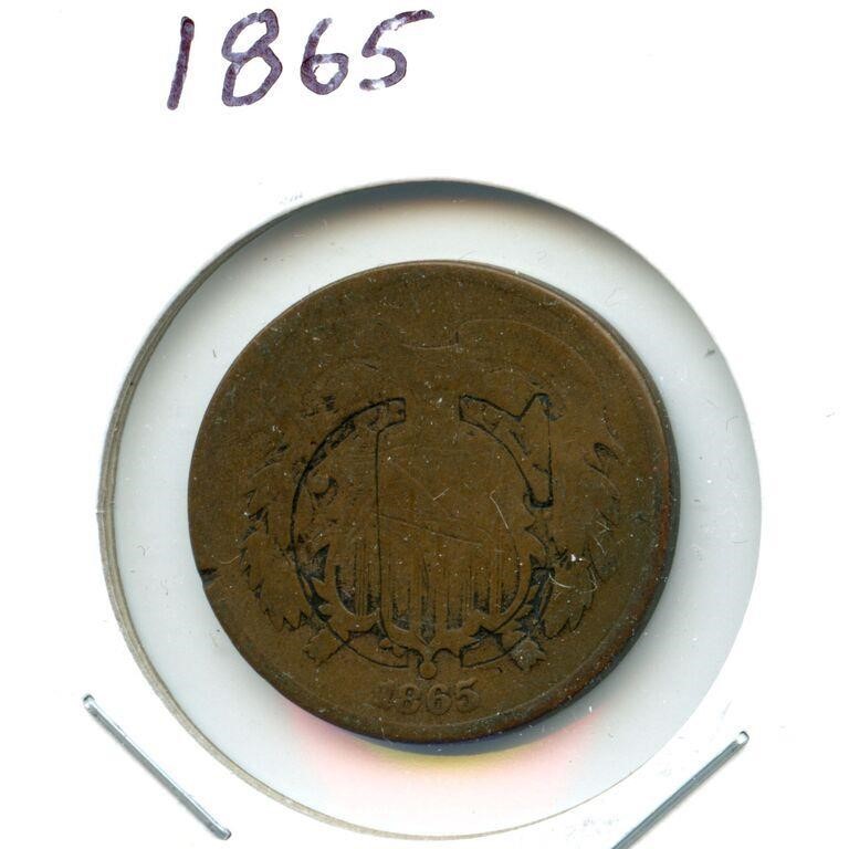 1865 U.S. Two Cent Piece