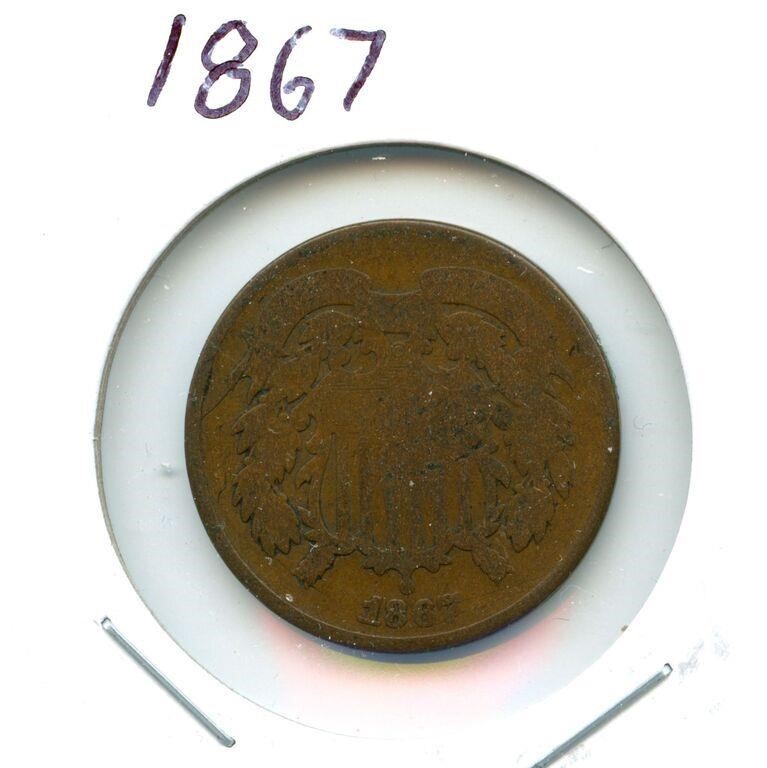 1867 U.S. Two Cent Piece
