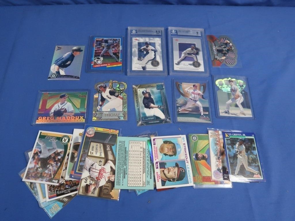 18 Baseball Cards in Protective Sleeves incl Ken