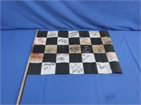 Autographed Racing Checkered Flag 12x18"