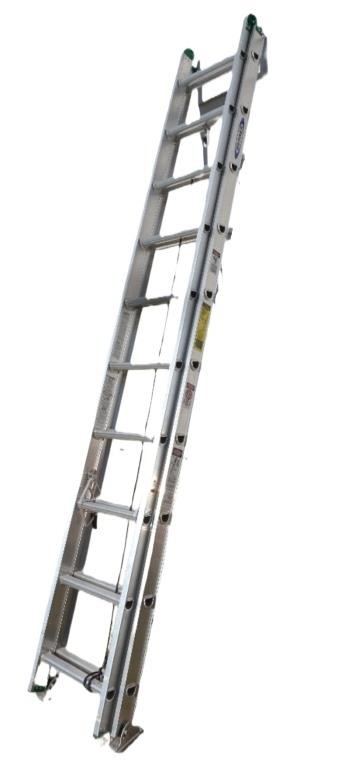 Werner aluminum 20' extension ladder exc.